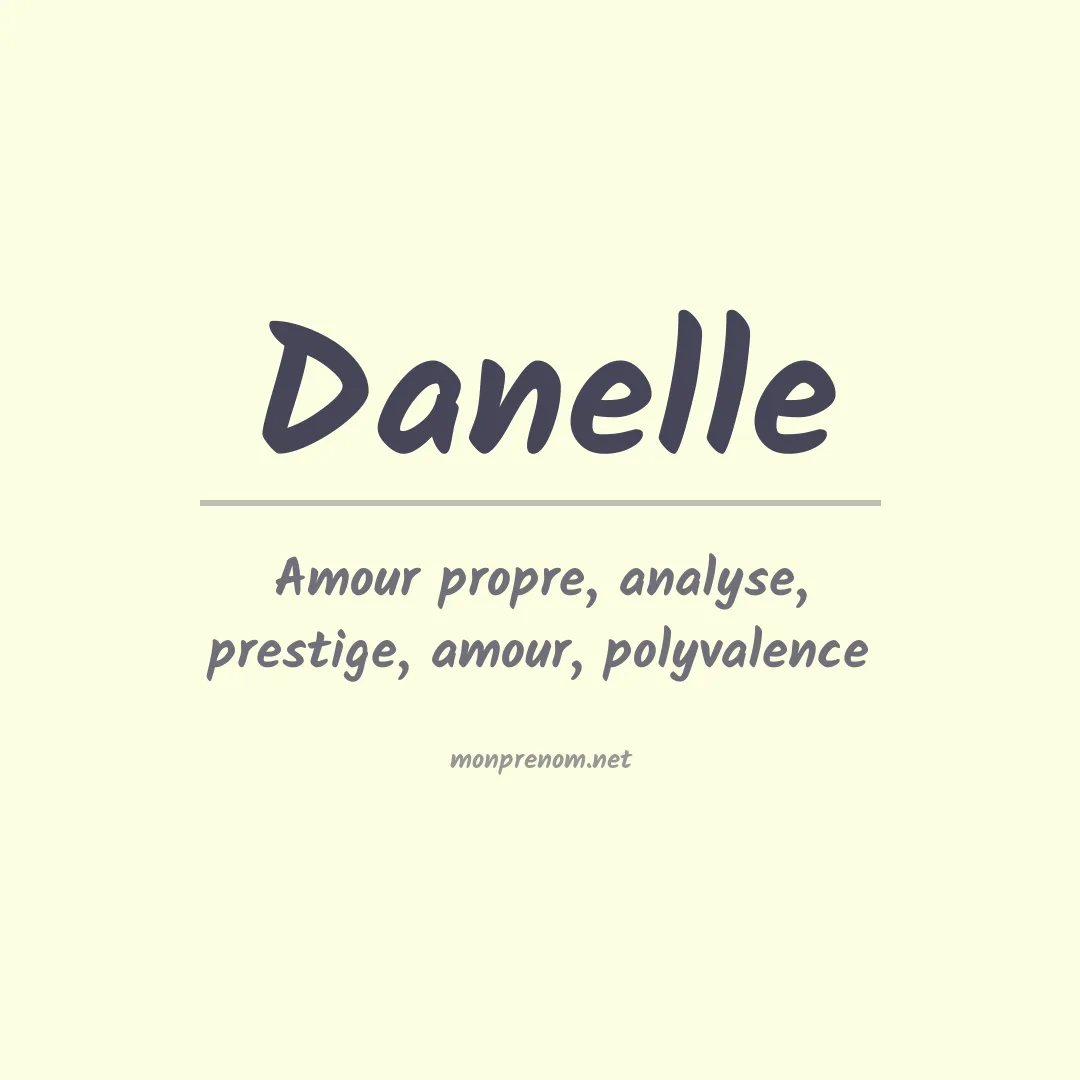 Prénom Danelle