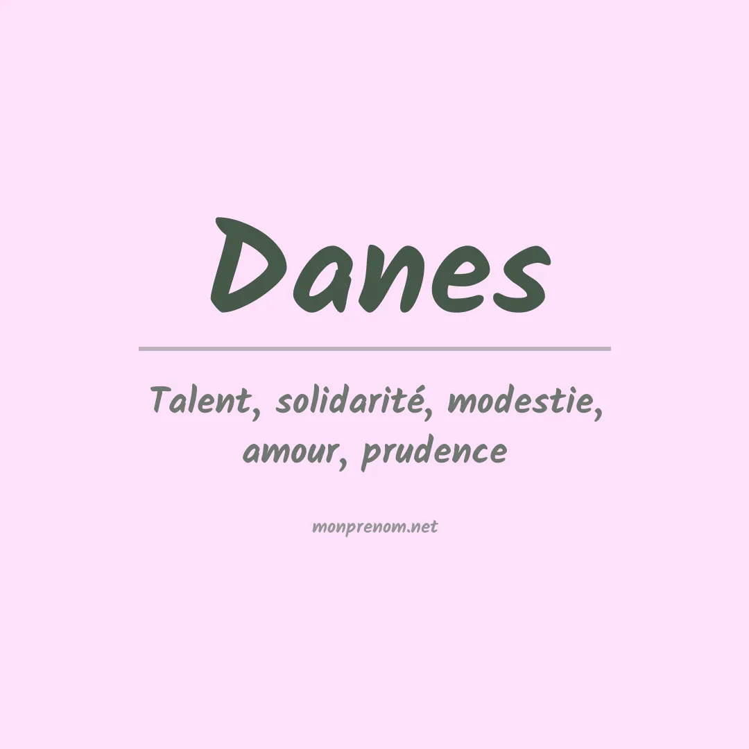Prénom Danes