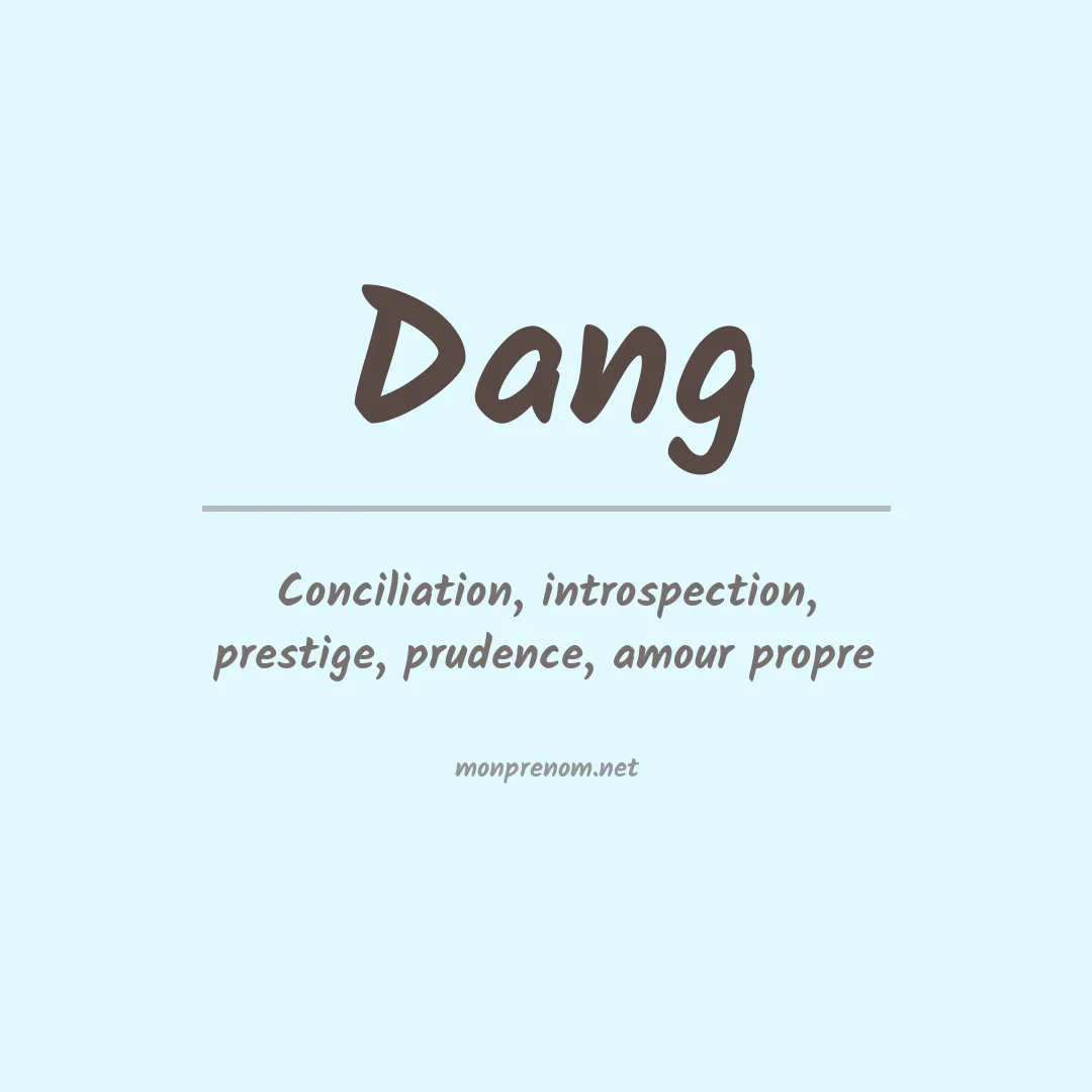 Prénom Dang