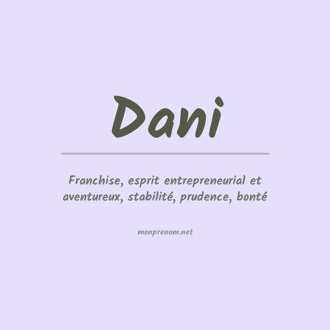 Prénom Dani