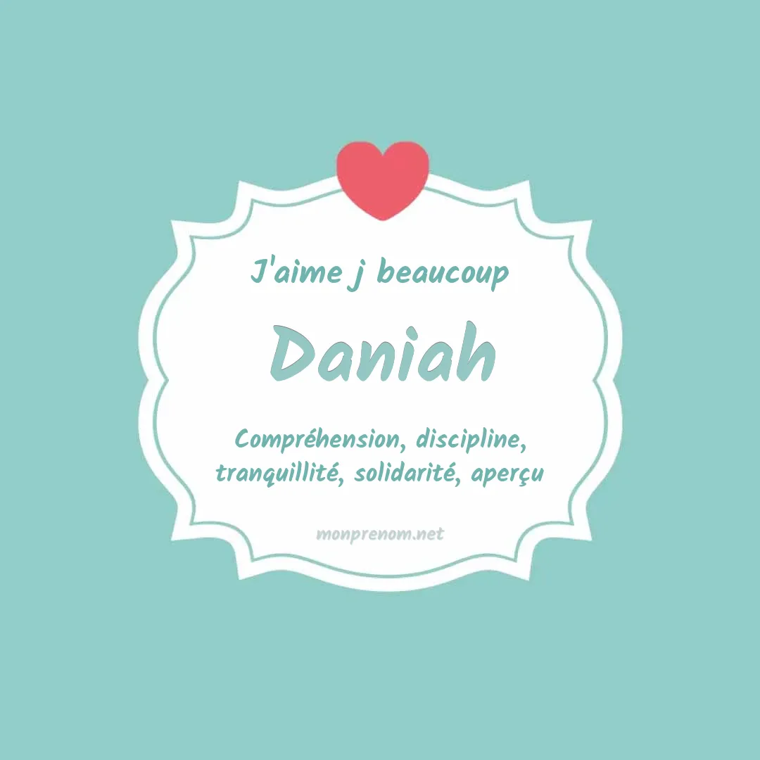J'aime beaucoup Daniah
