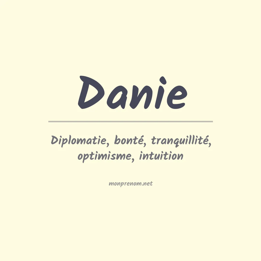Signification du prénom Danie