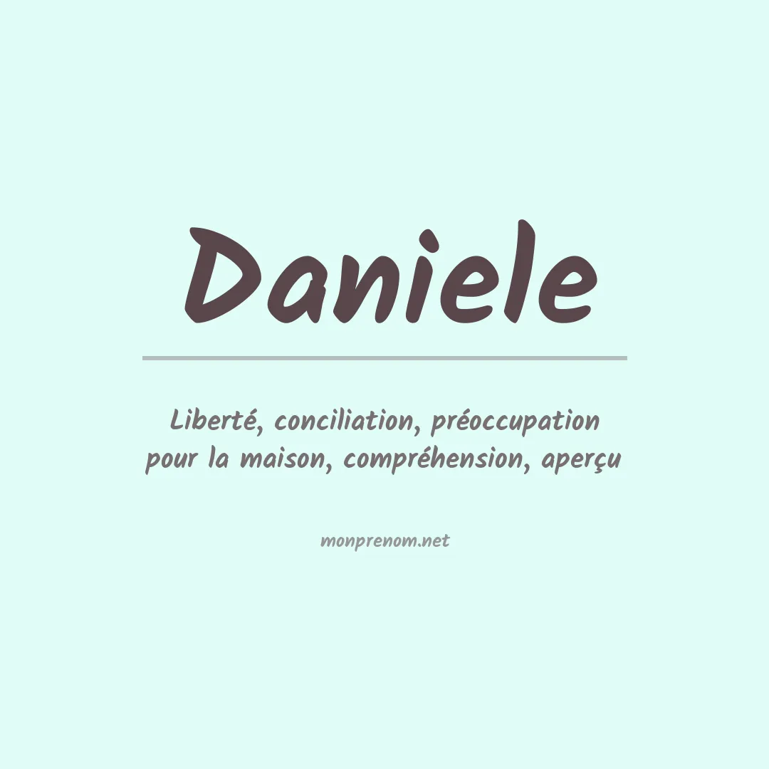 Prénom Daniele