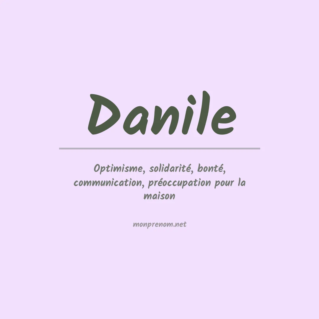 Signification du prénom Danile