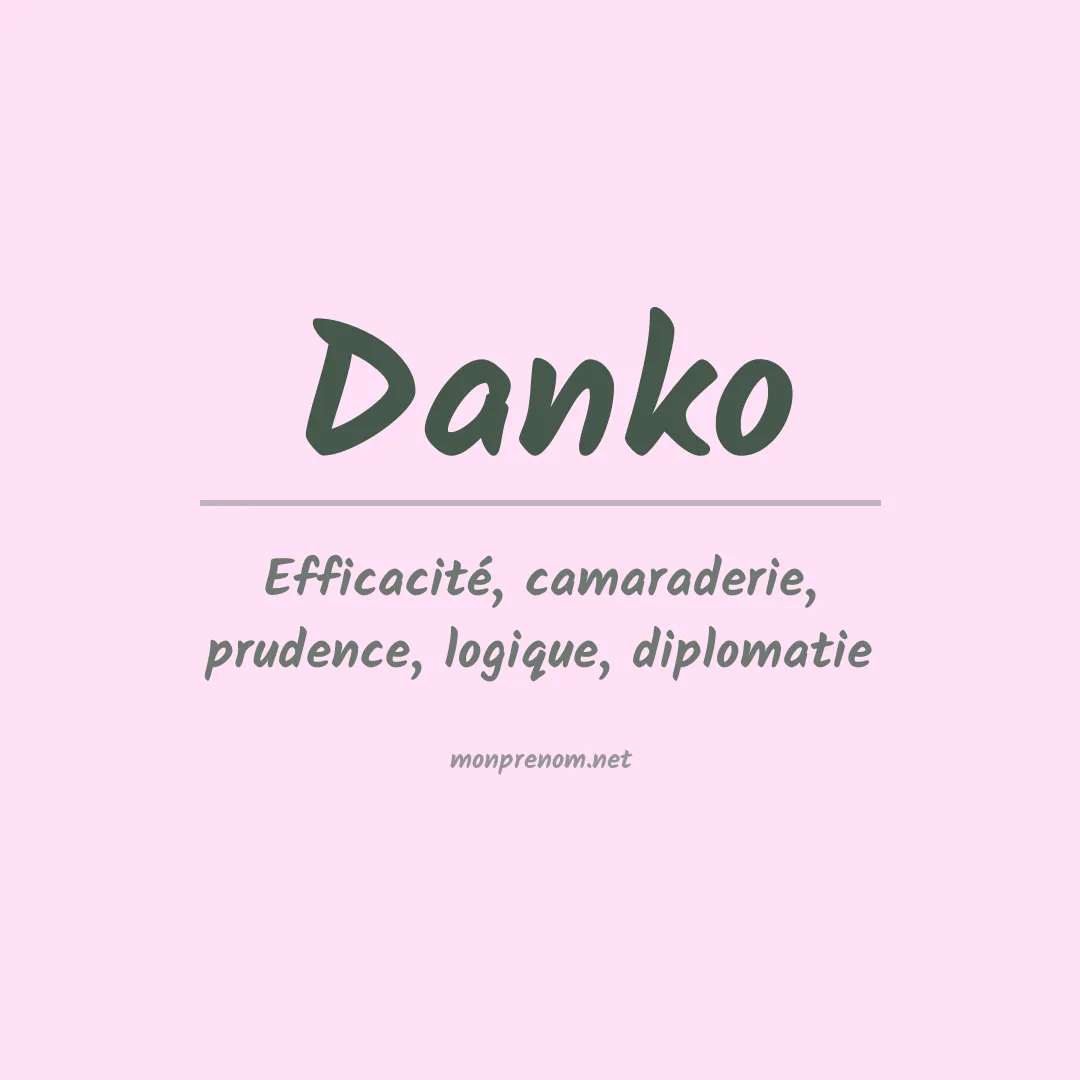 Prénom Danko