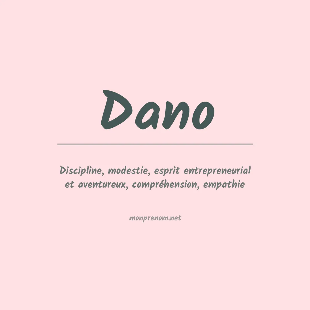 Prénom Dano