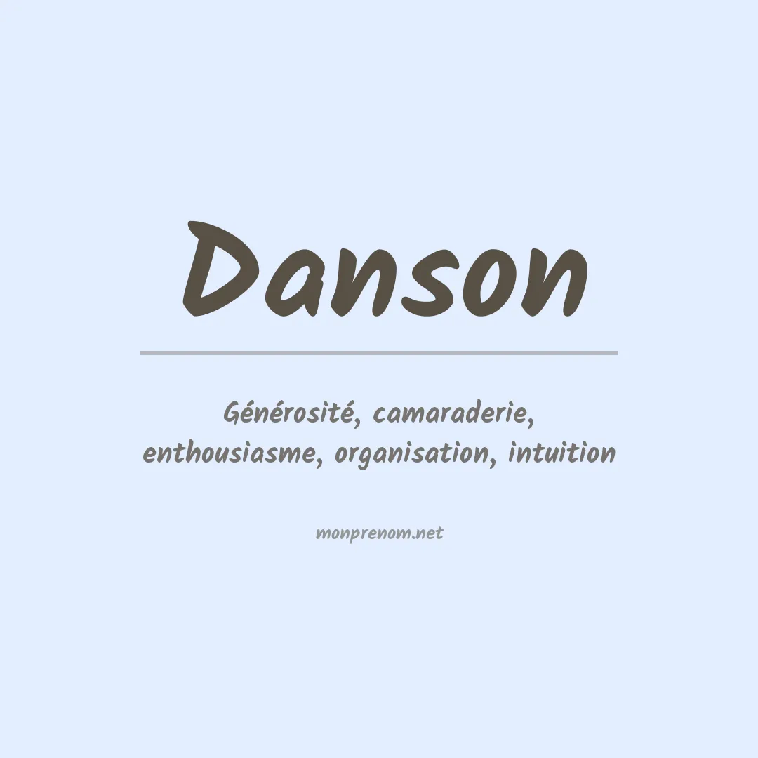 Prénom Danson
