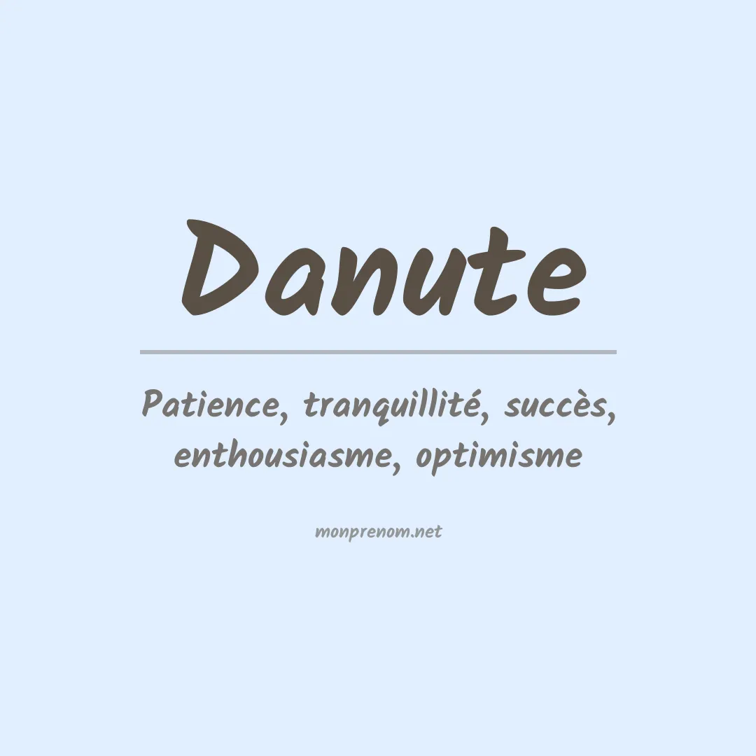 Prénom Danute