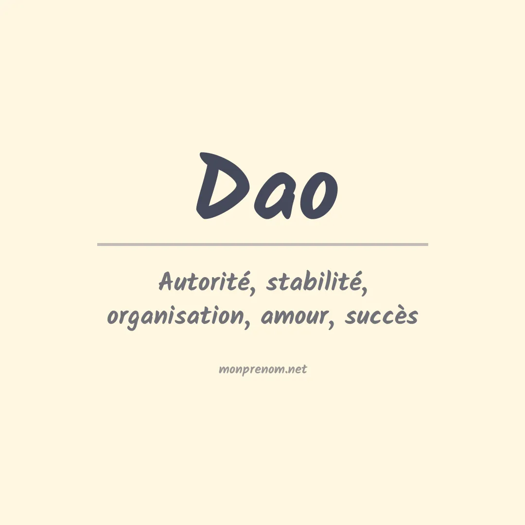 Prénom Dao