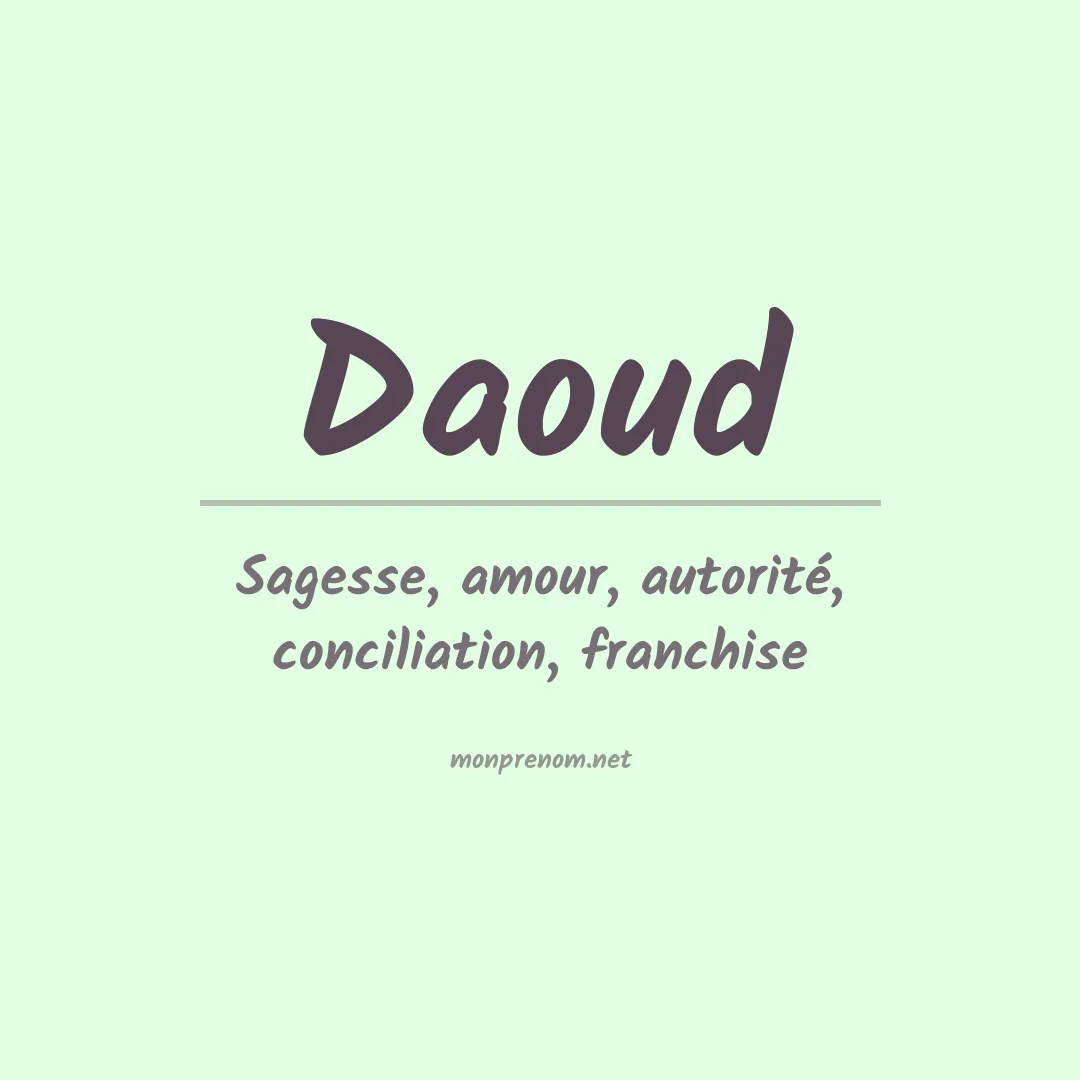 Prénom Daoud