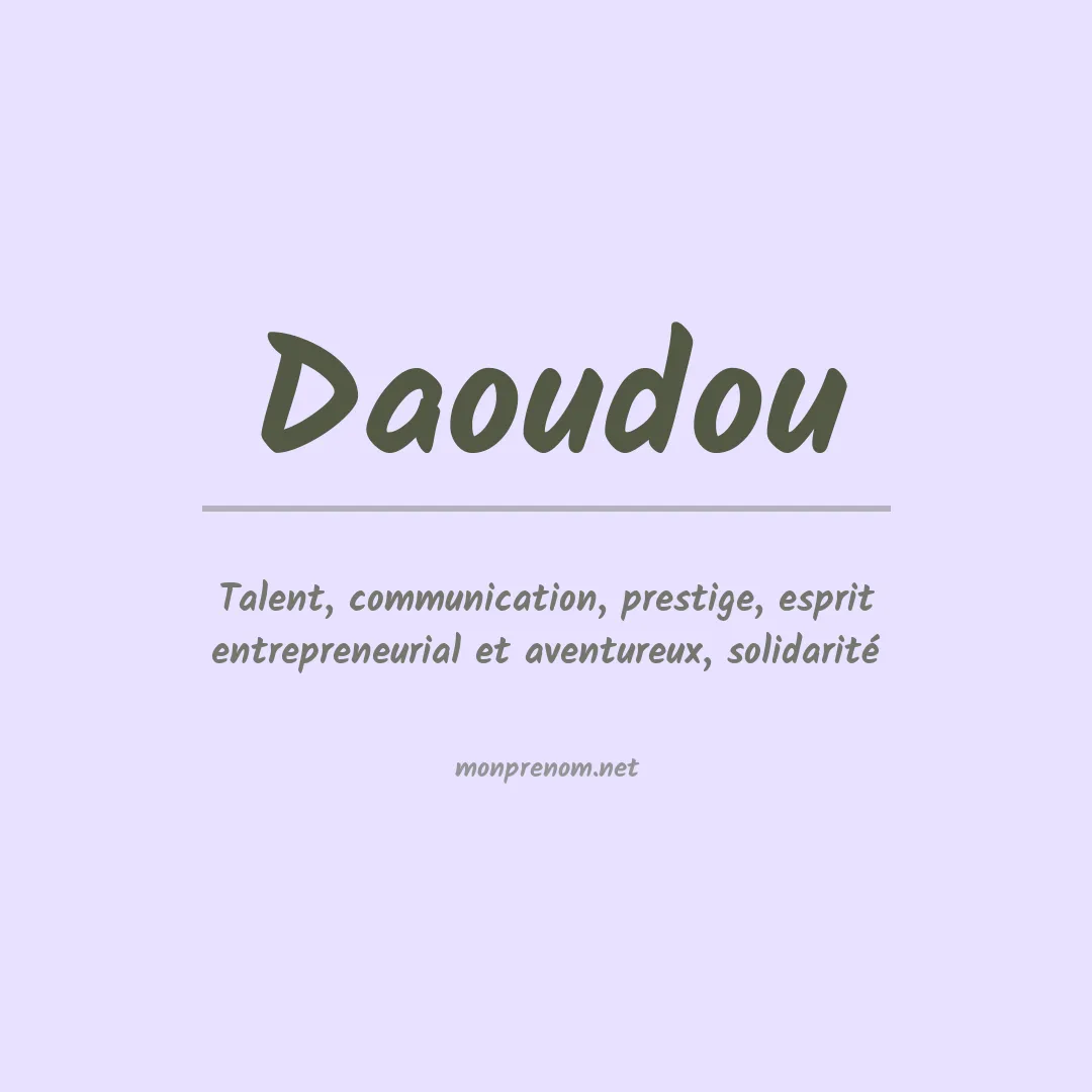 Signification du prénom Daoudou