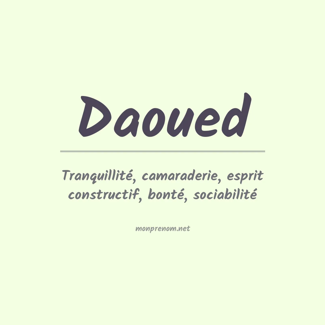 Prénom Daoued