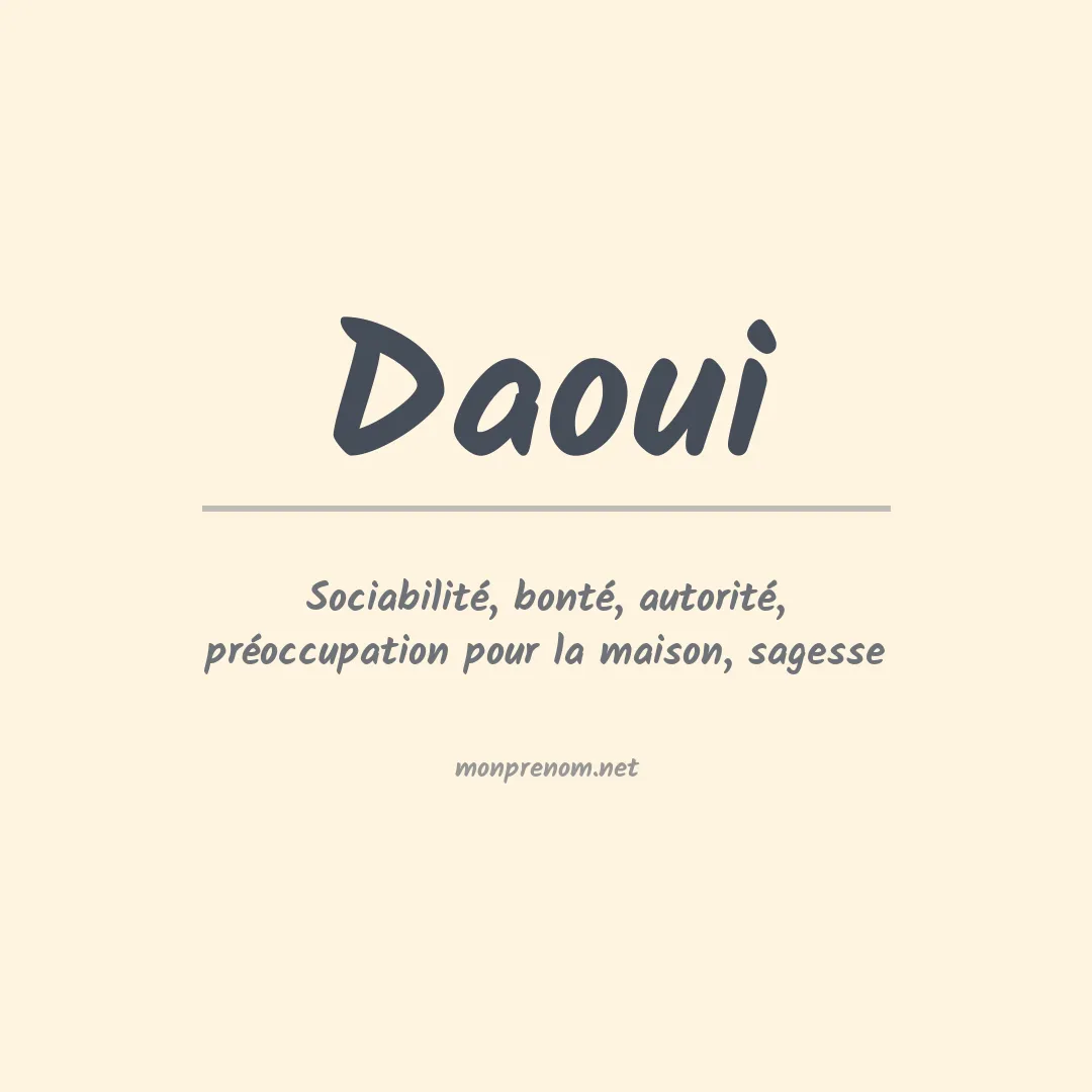 Prénom Daoui