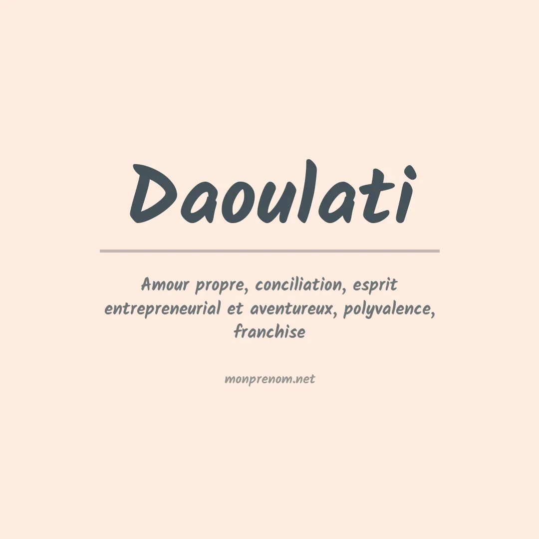 Prénom Daoulati