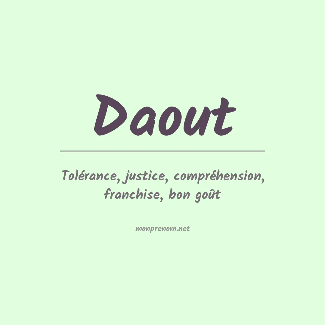 Signification du prénom Daout