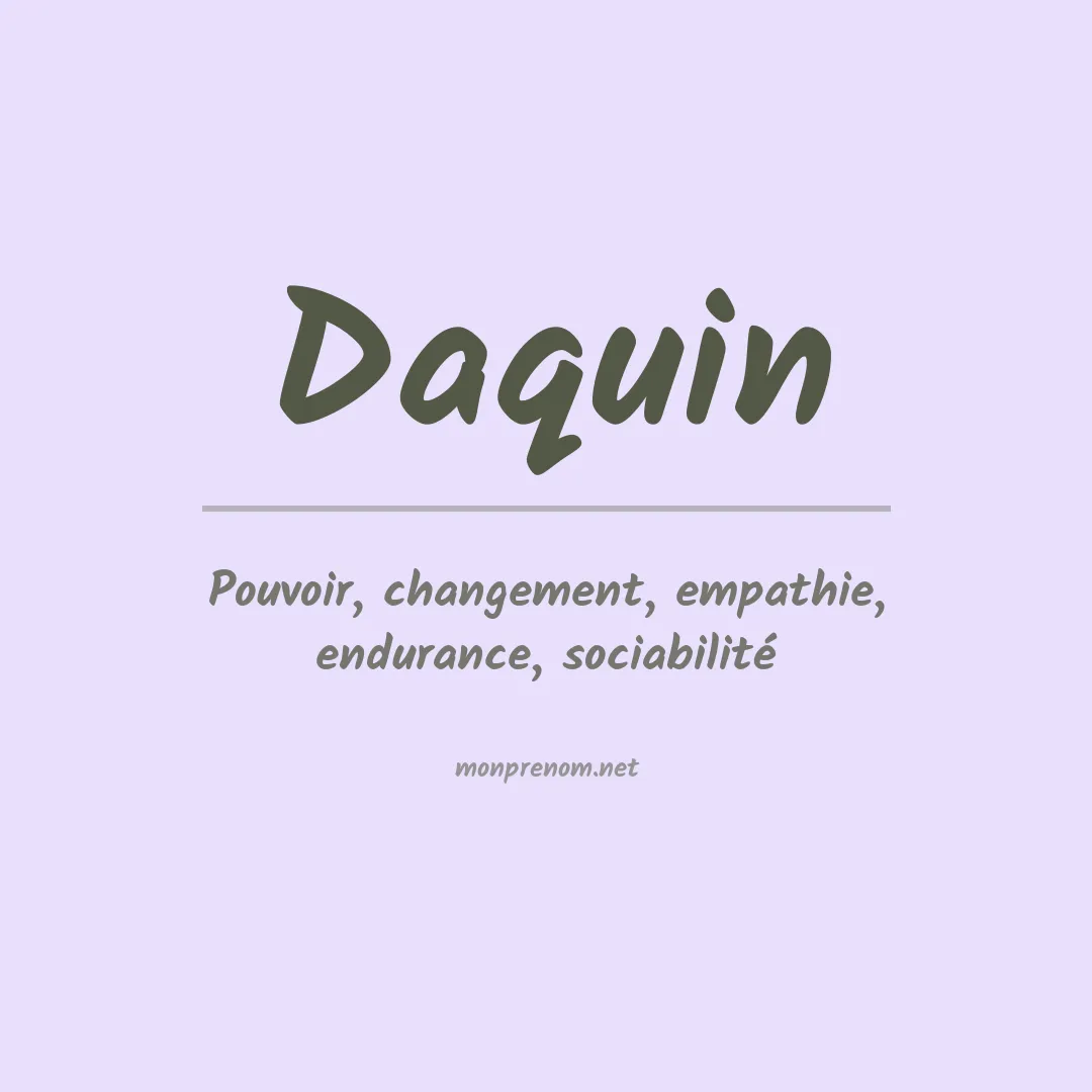 Prénom Daquin