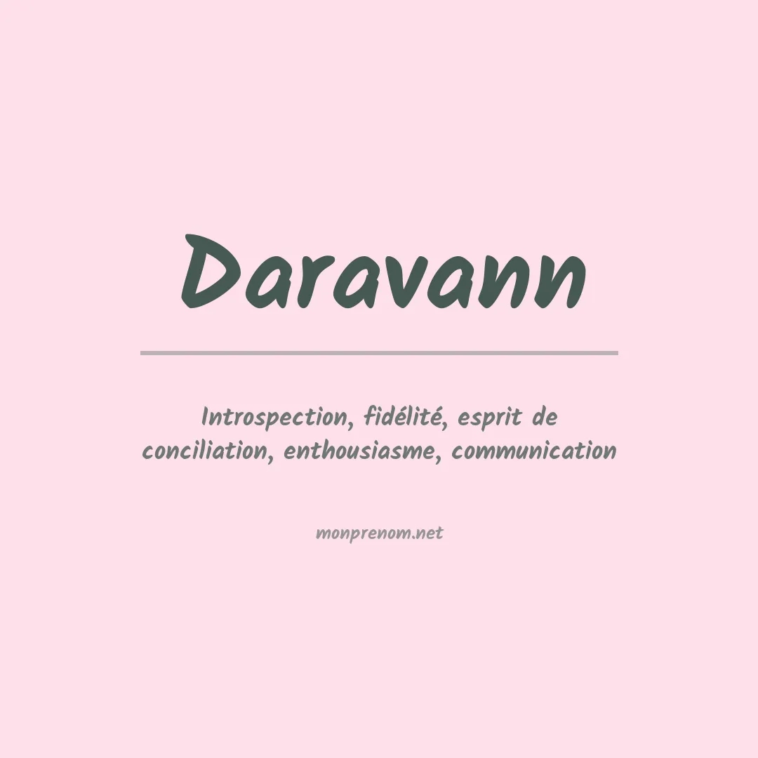 Signification du prénom Daravann