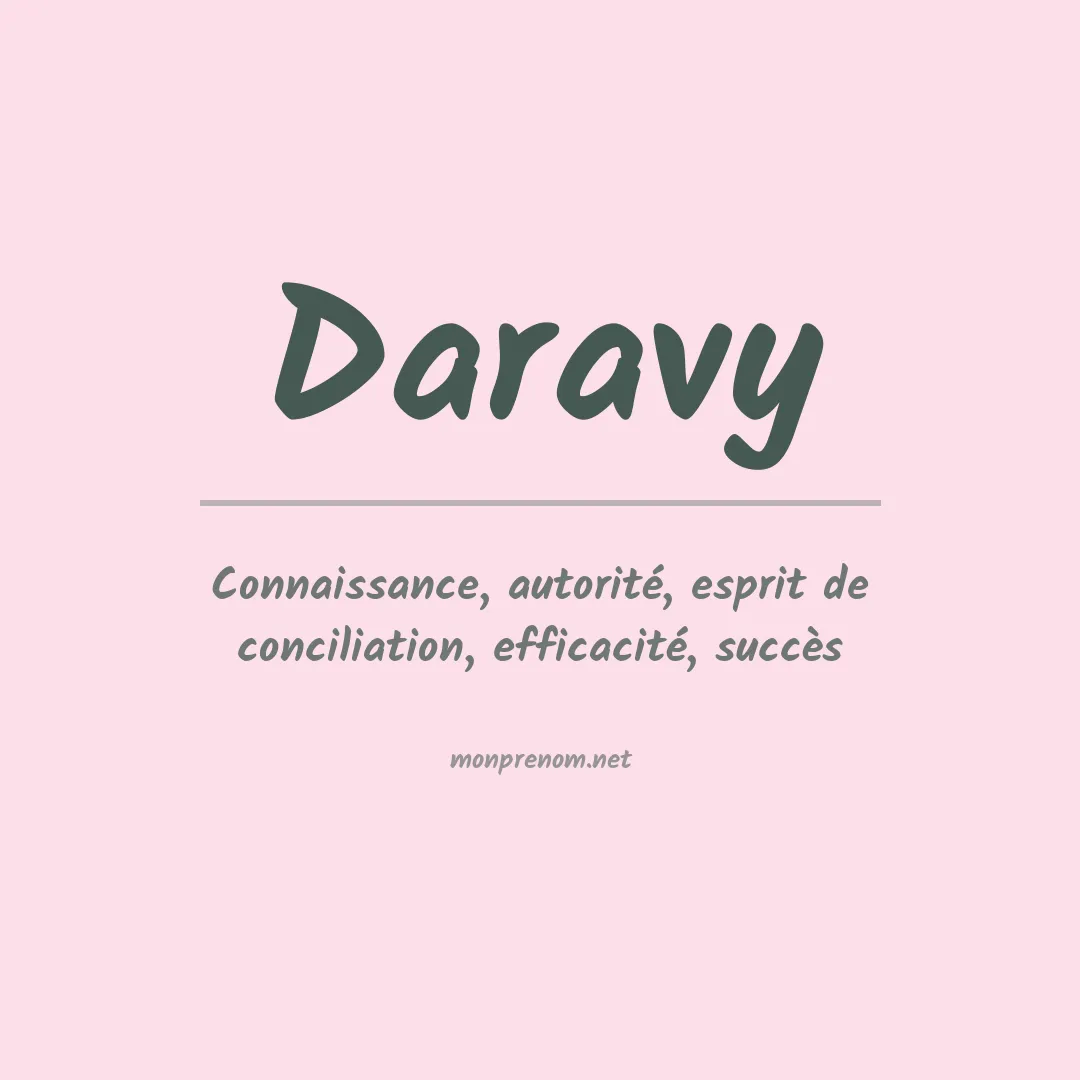 Prénom Daravy
