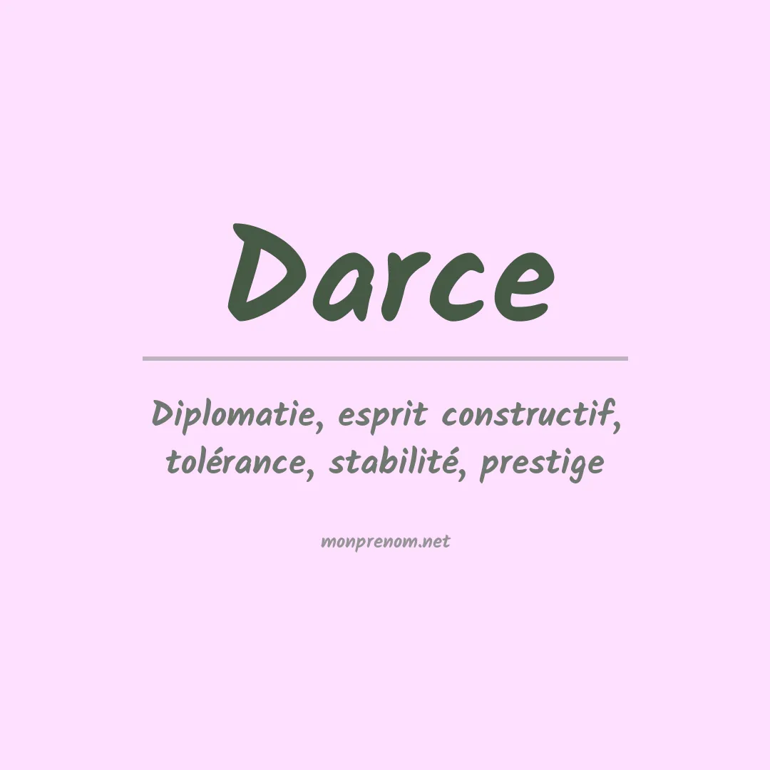 Signification du prénom Darce