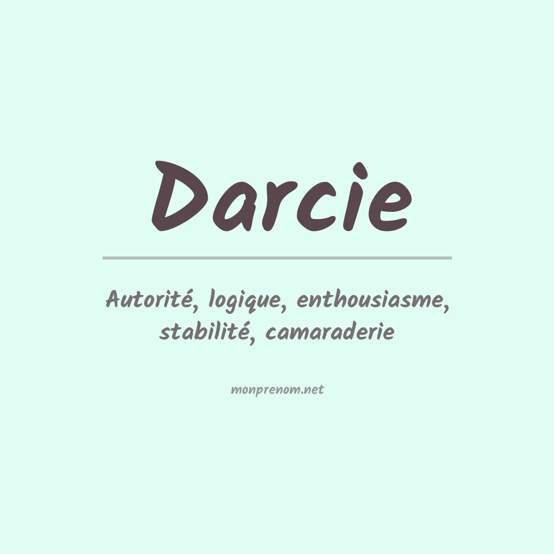 Signification du prénom Darcie