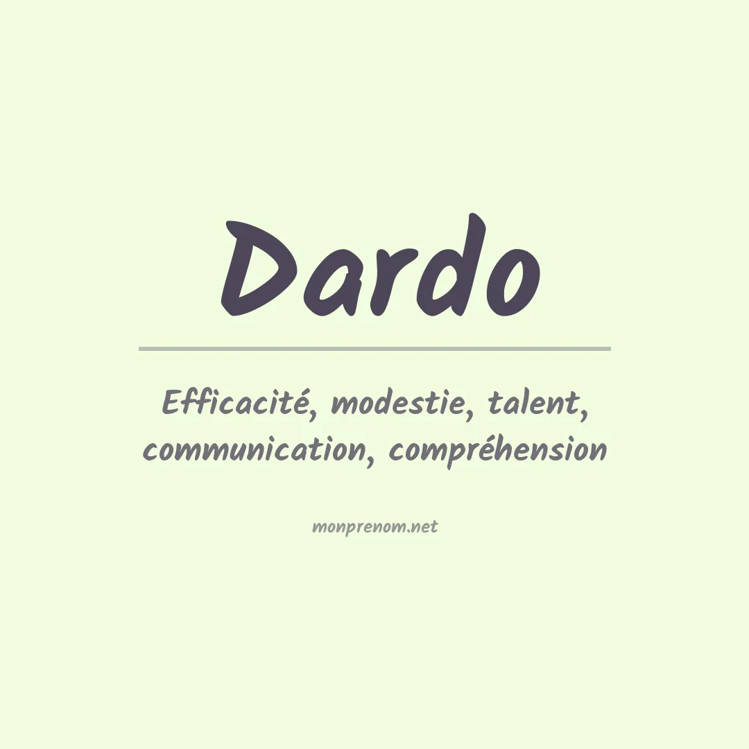 Signification du prénom Dardo