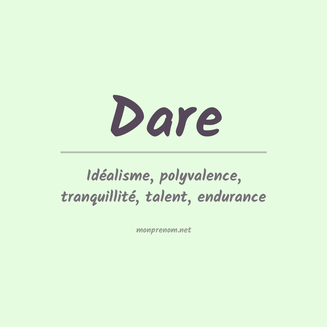 Prénom Dare