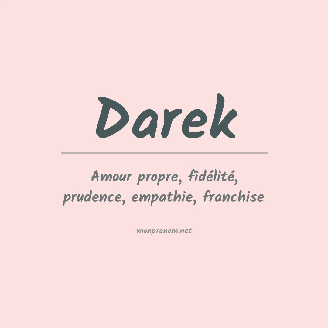 Signification du prénom Darek