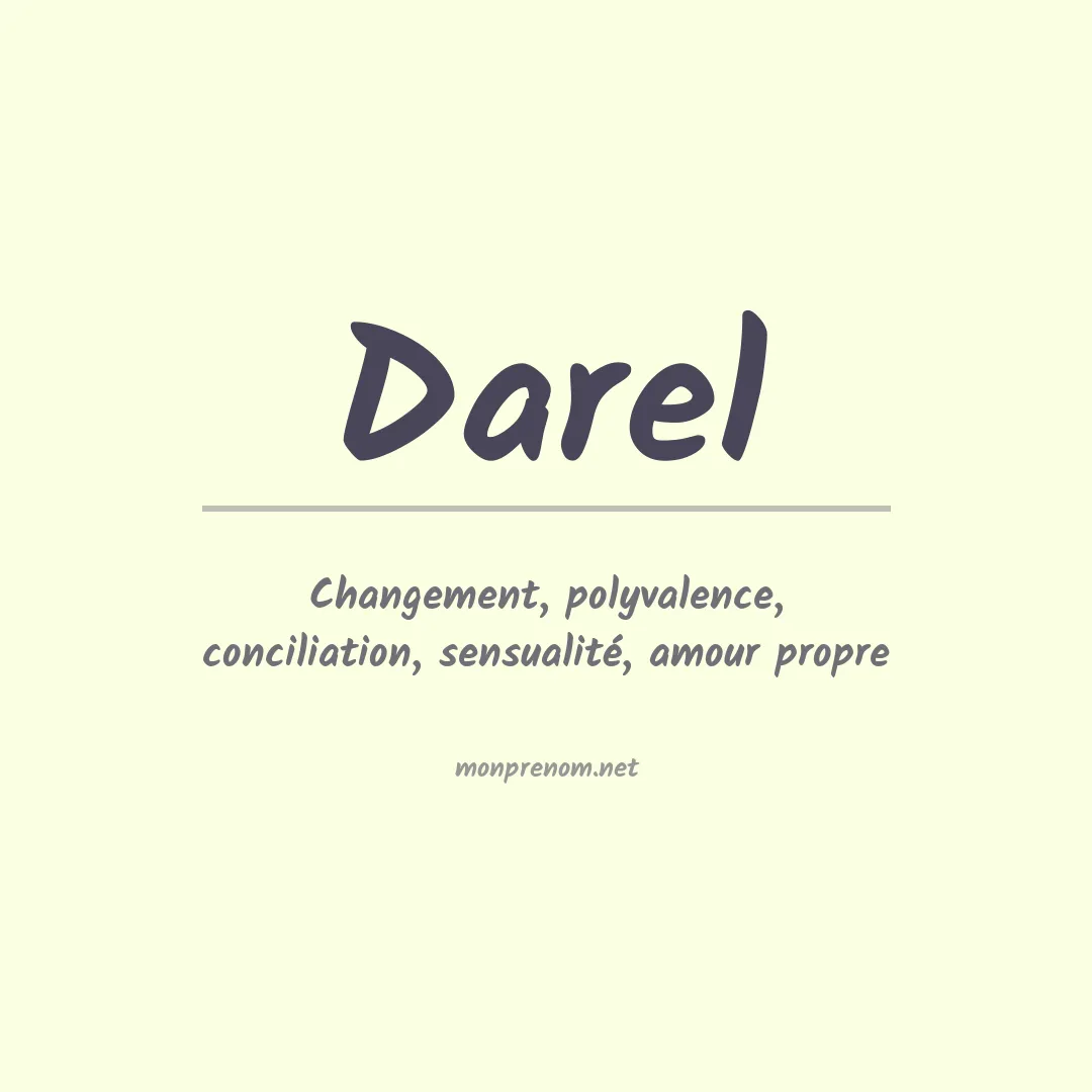 Prénom Darel