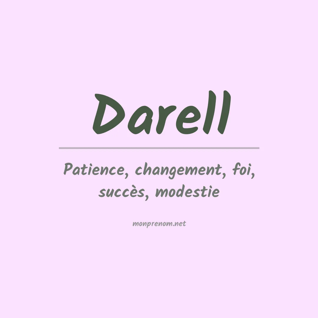 Prénom Darell