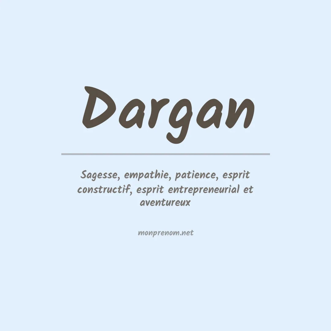 Prénom Dargan