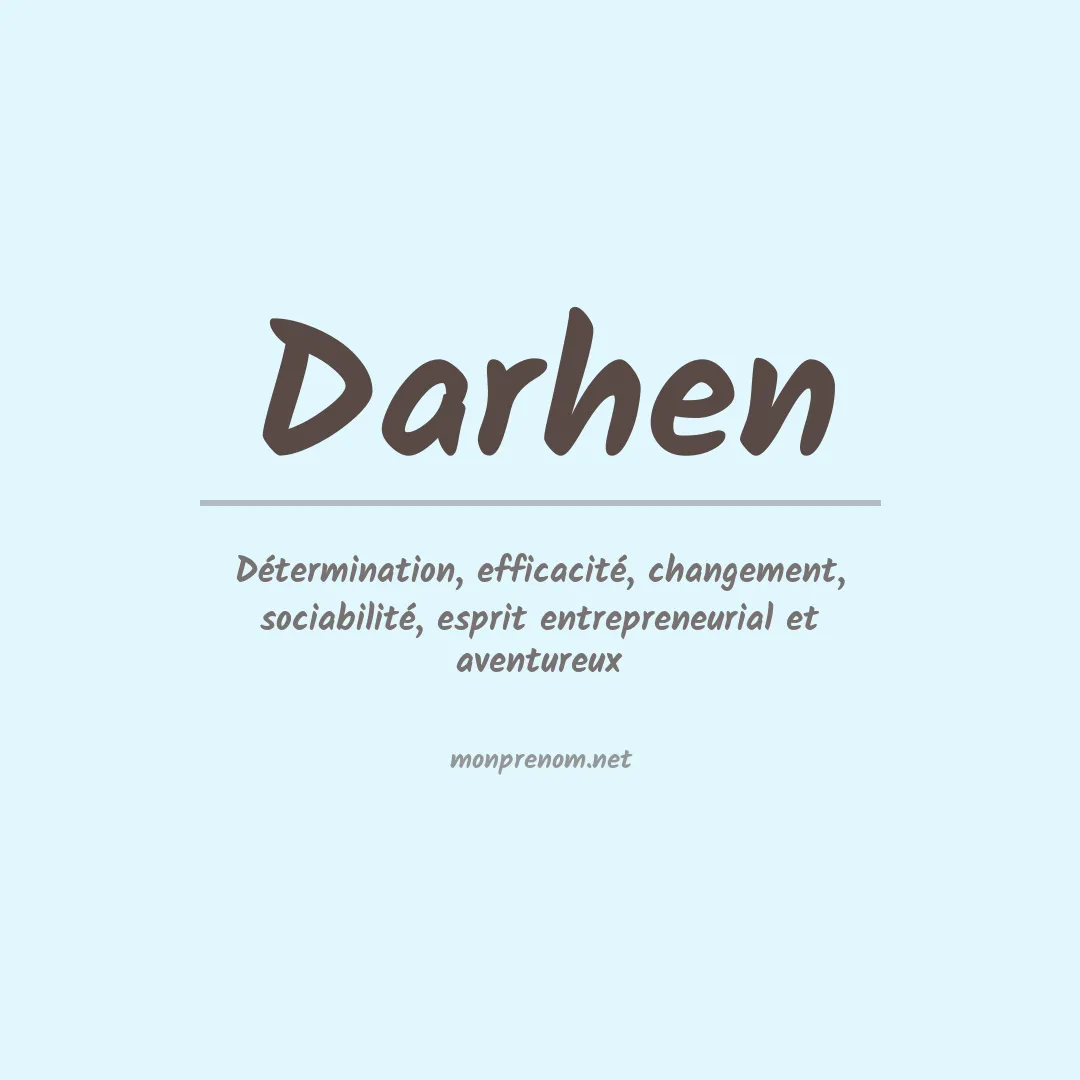 Signification du prénom Darhen