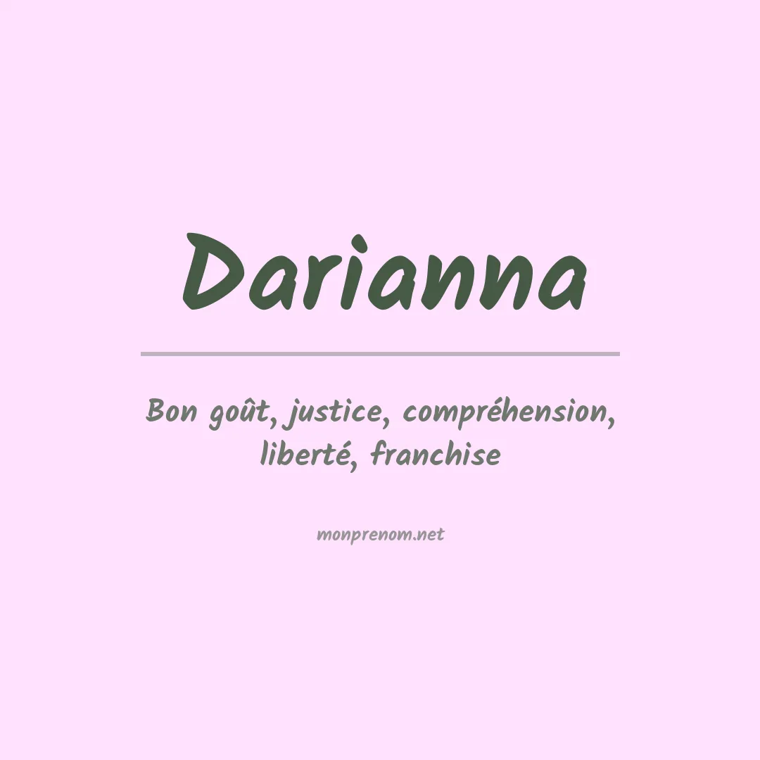 Signification du prénom Darianna