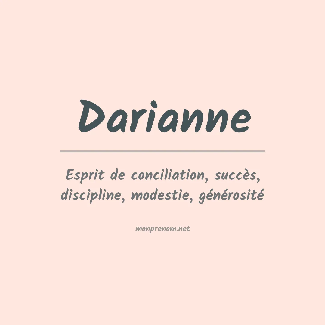 Signification du prénom Darianne