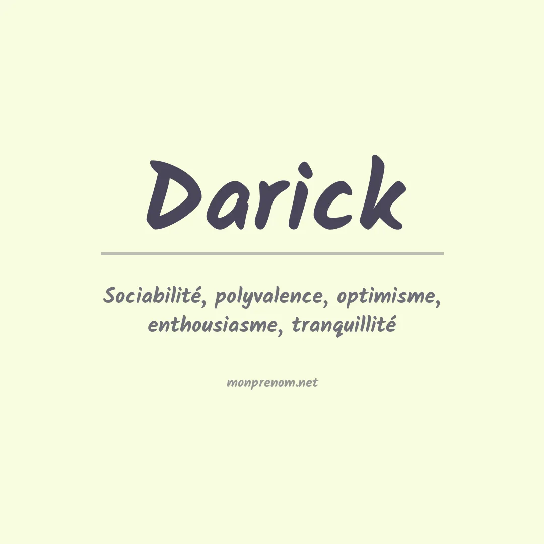 Signification du prénom Darick