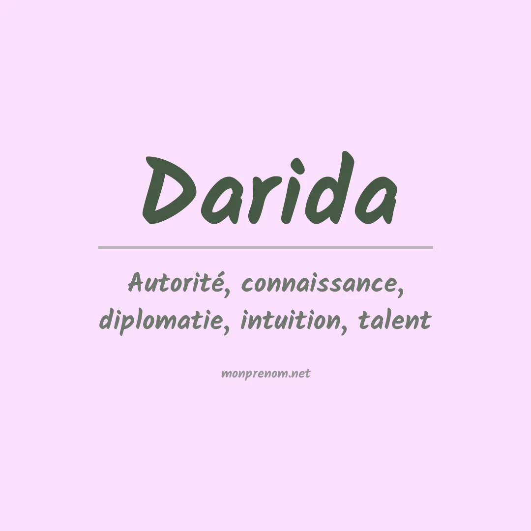 Signification du prénom Darida