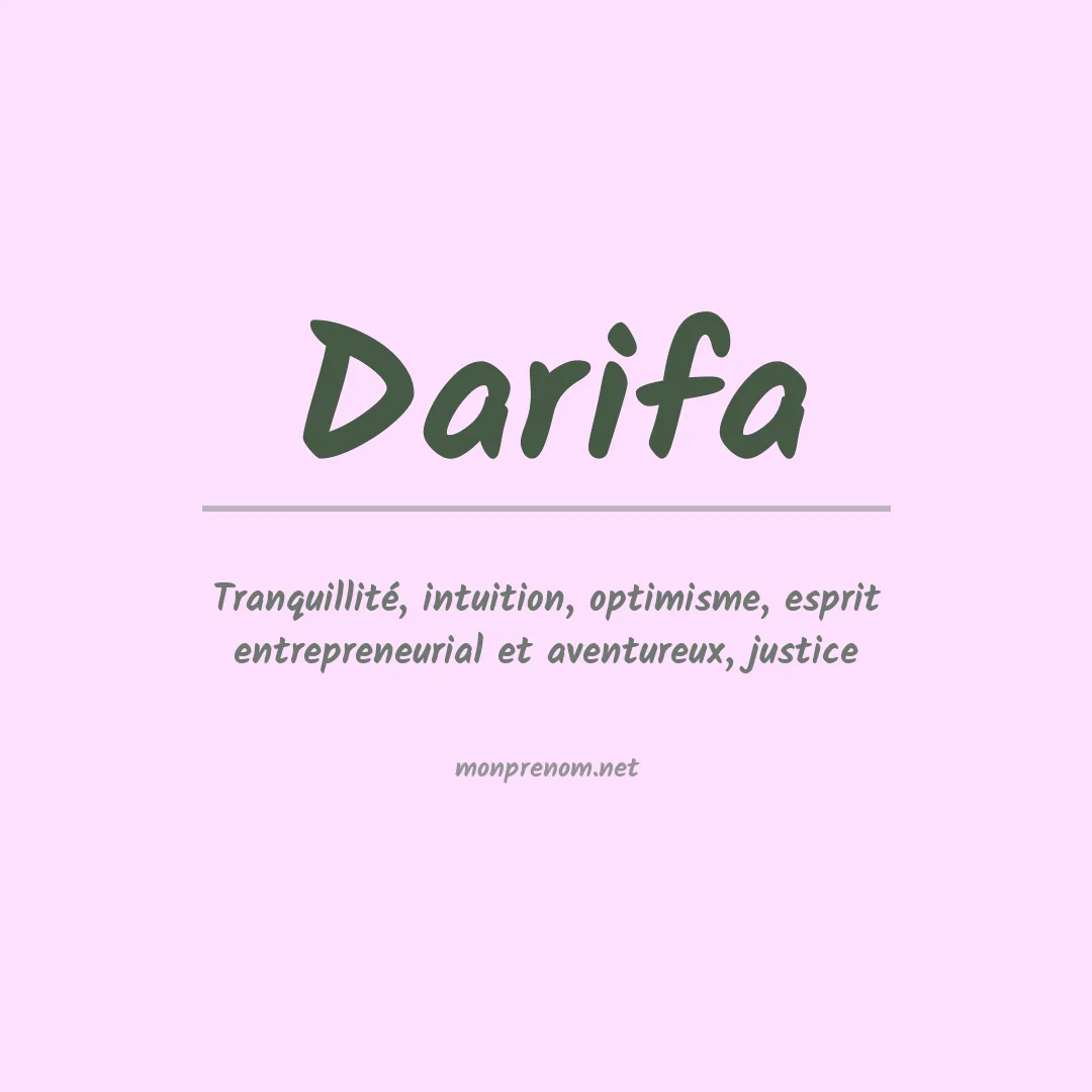 Prénom Darifa