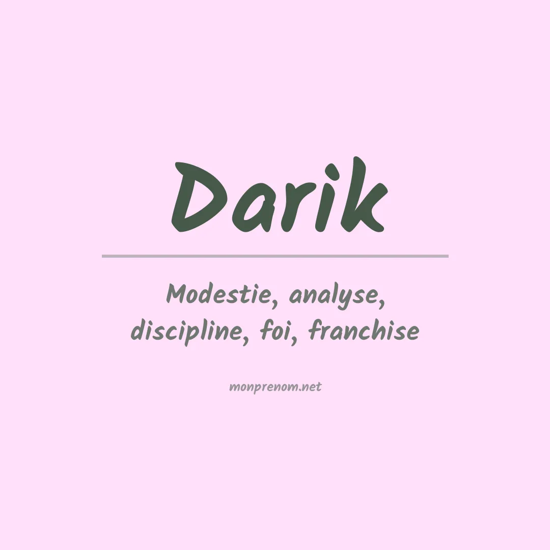 Signification du prénom Darik