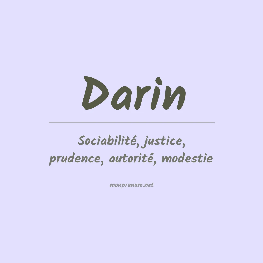 Prénom Darin