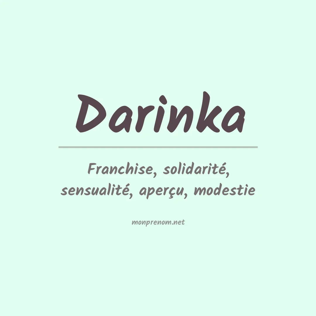 Prénom Darinka