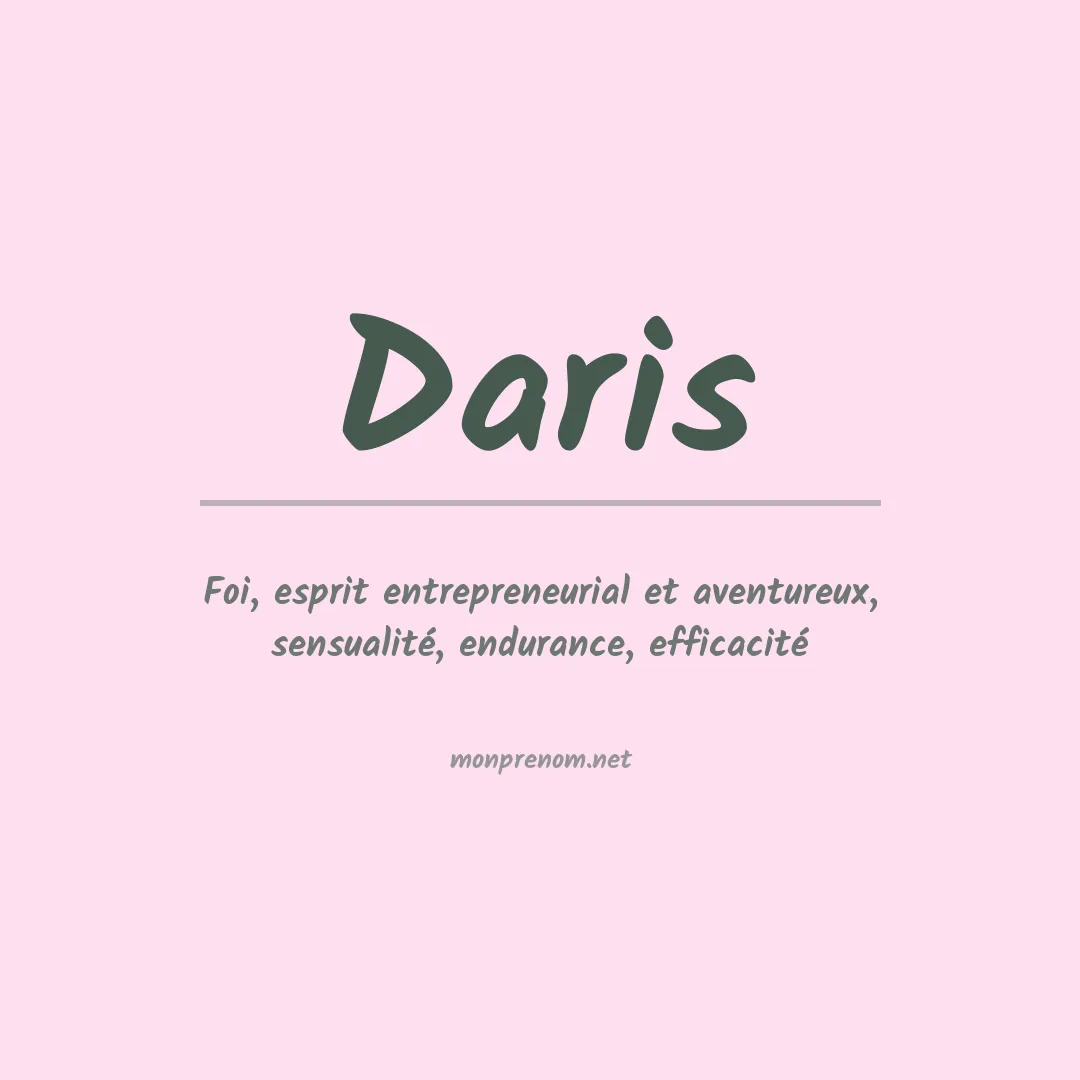 Signification du prénom Daris