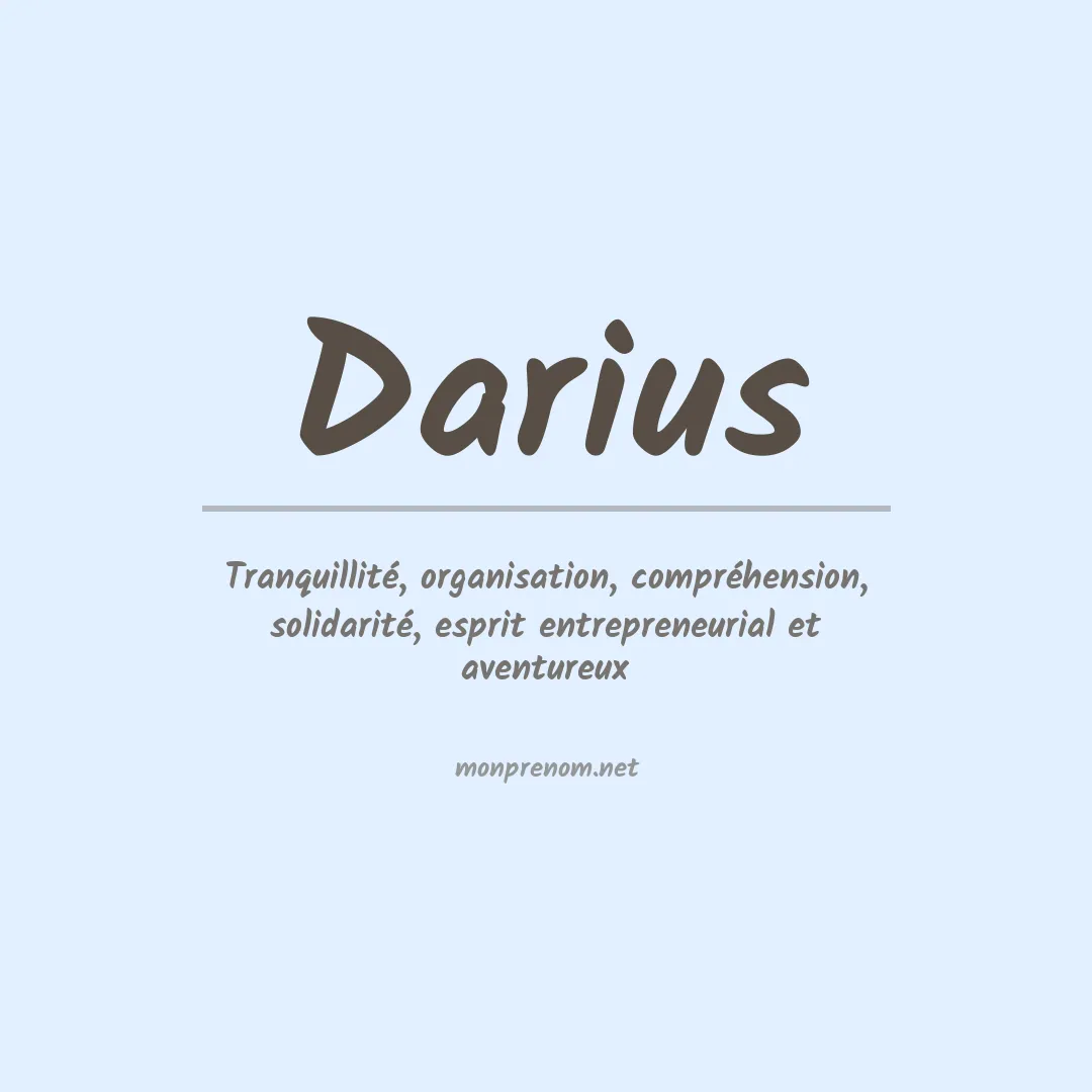 Prénom Darius