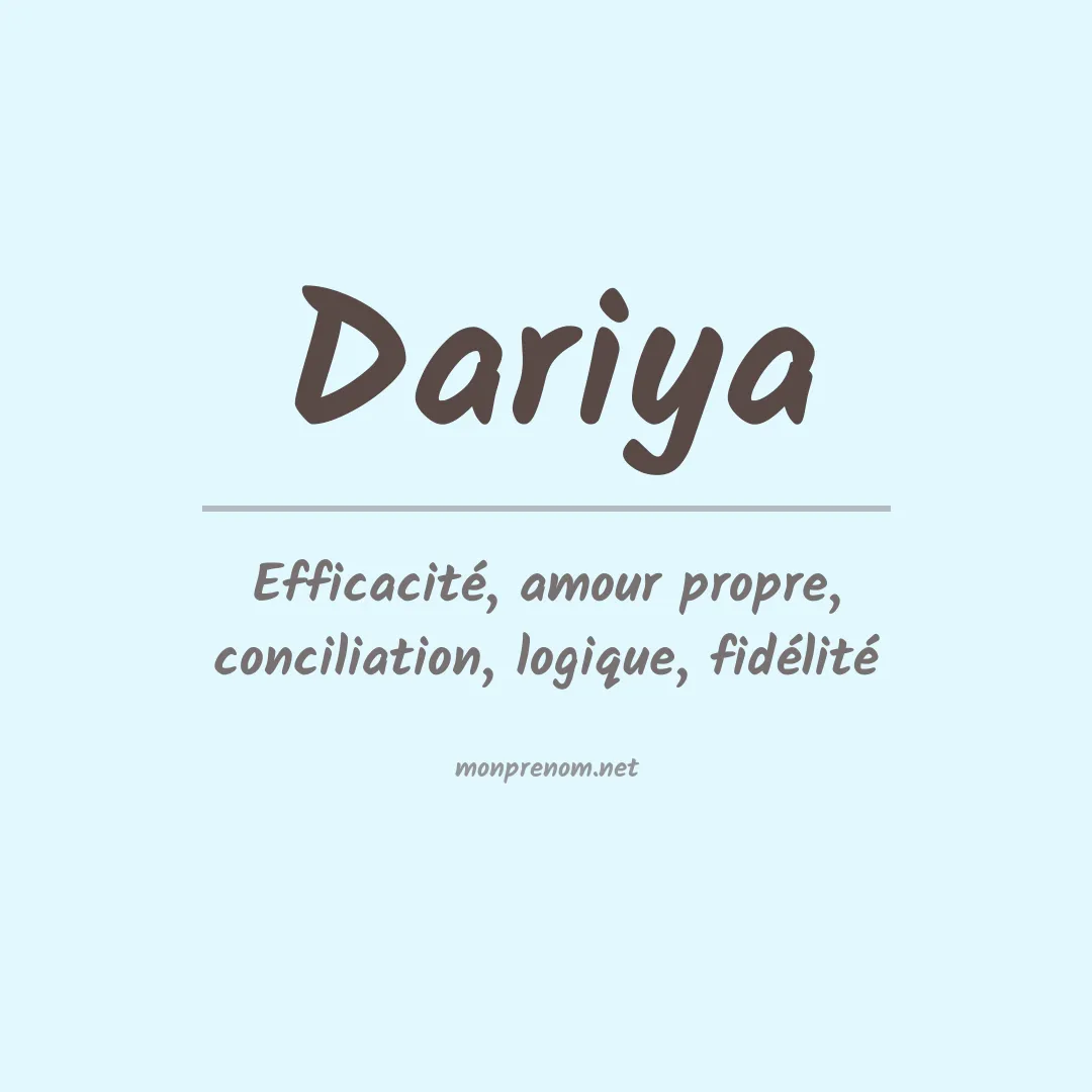 Signification du prénom Dariya