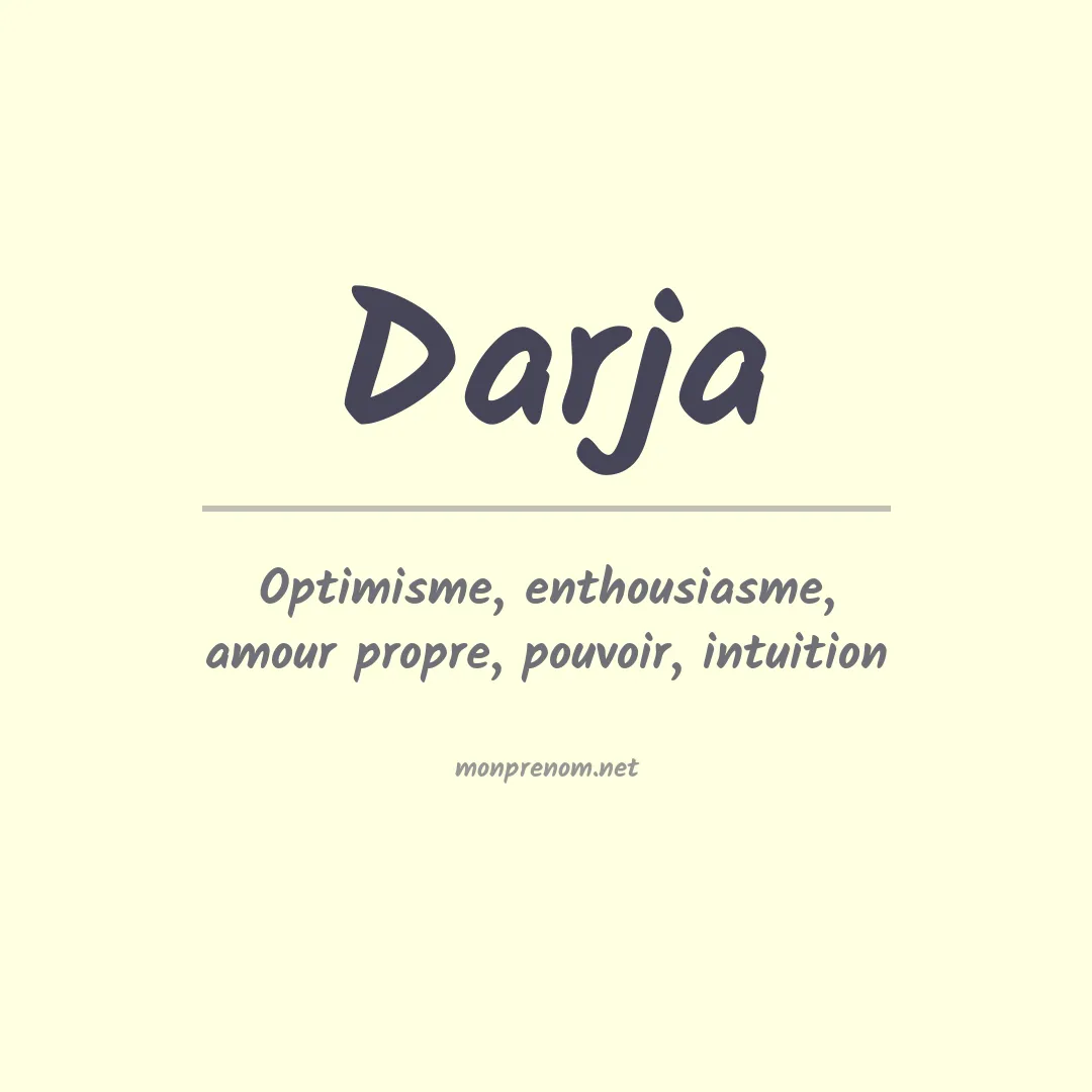 Signification du prénom Darja