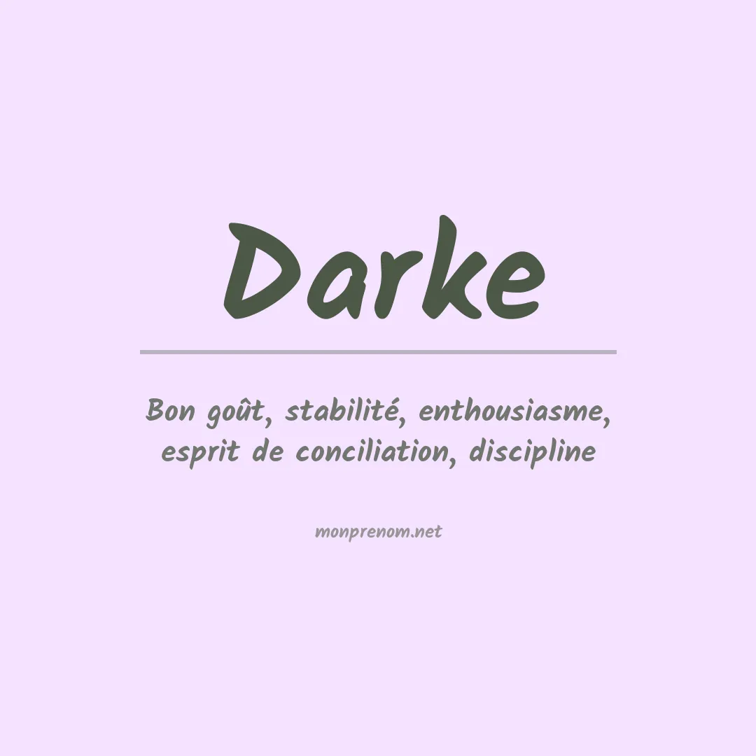 Prénom Darke