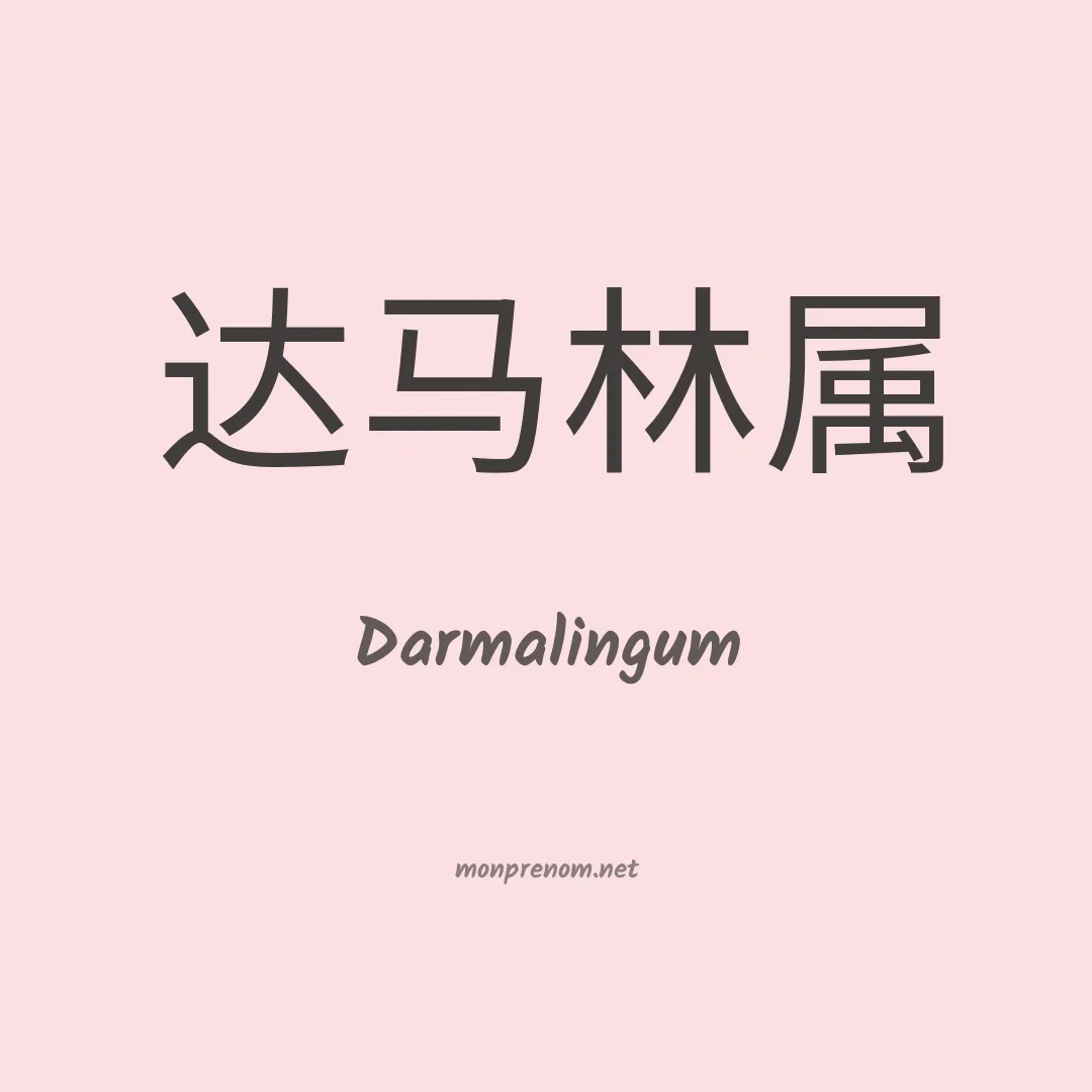 Darmalingum en chinois
