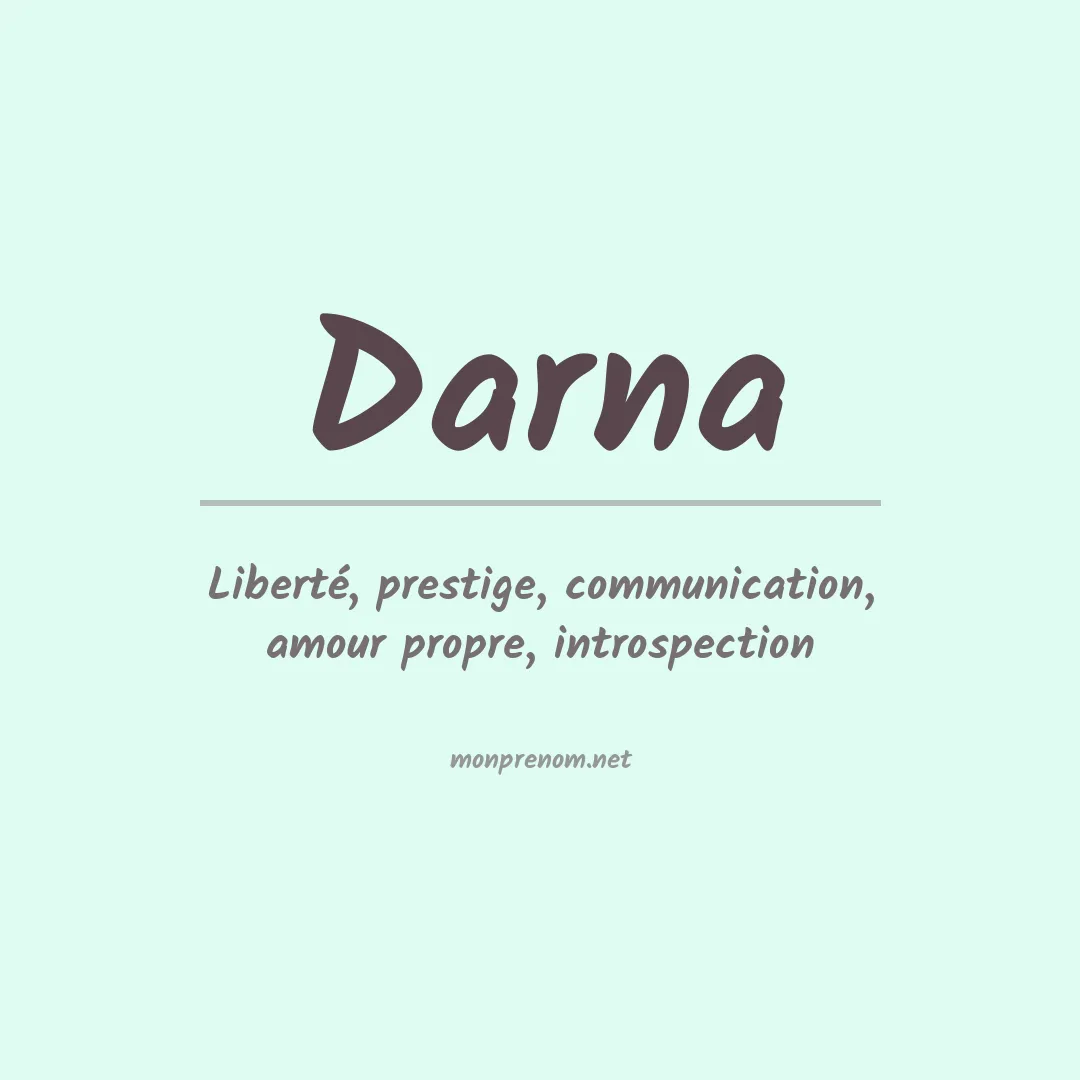 Signification du prénom Darna