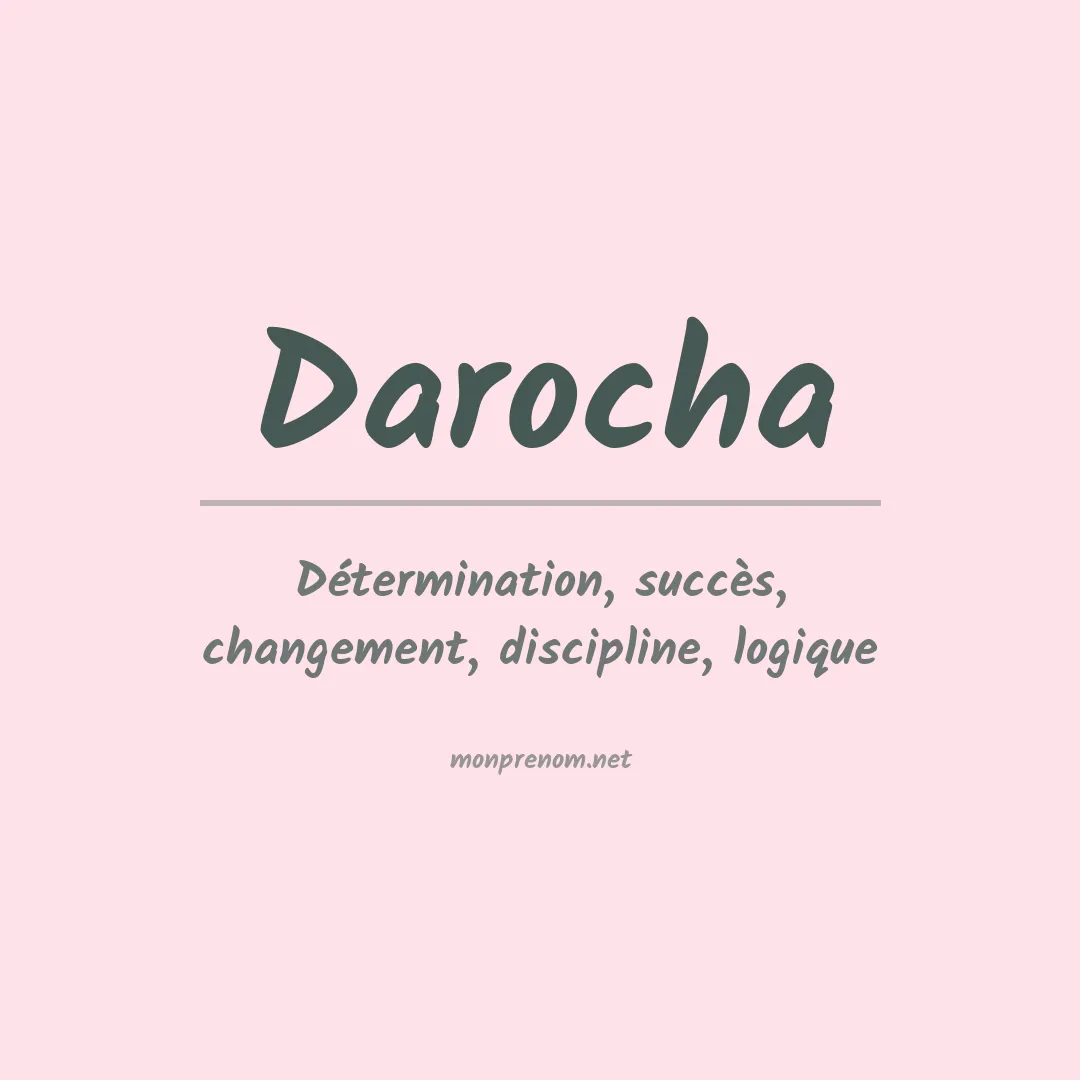 Signification du prénom Darocha