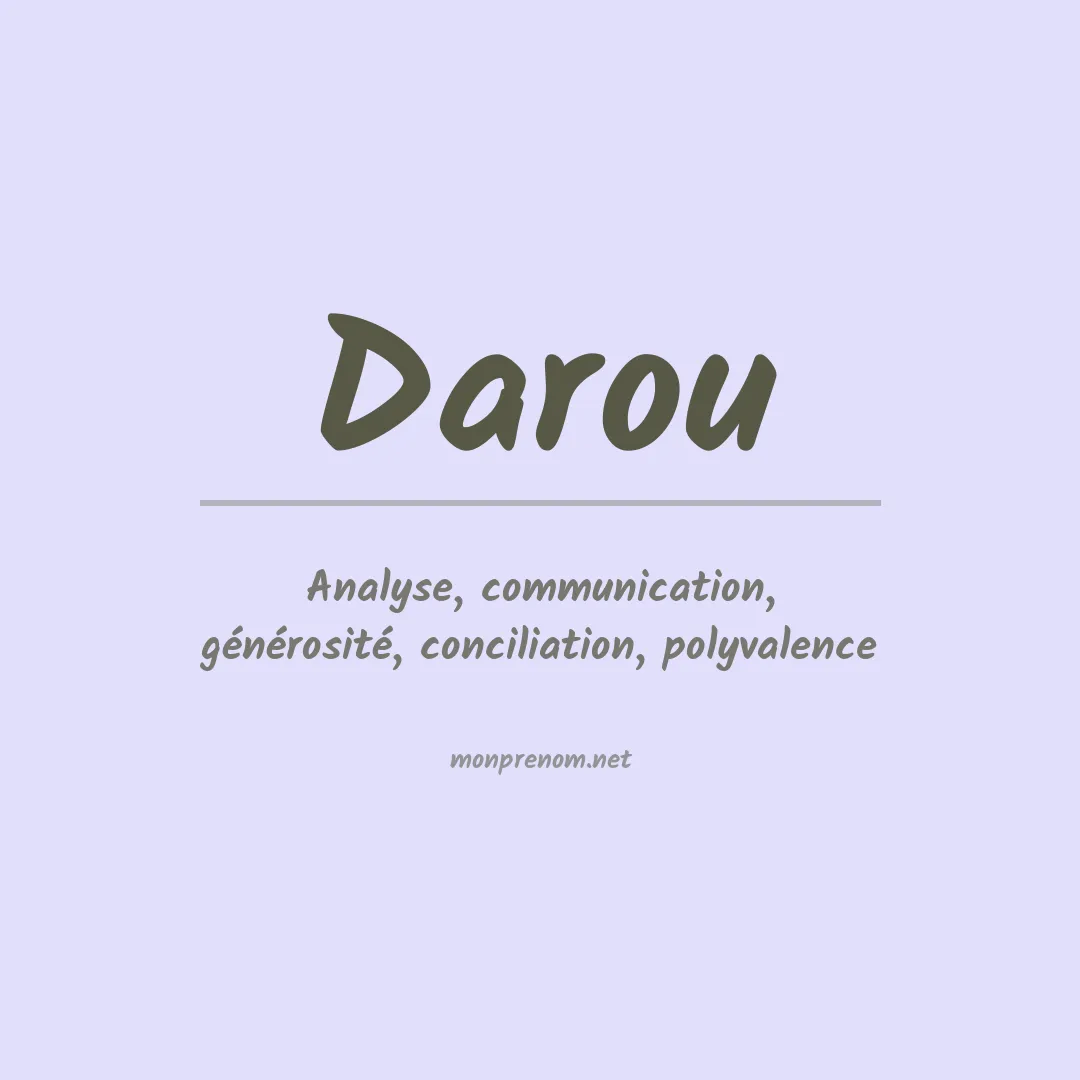 Signification du prénom Darou