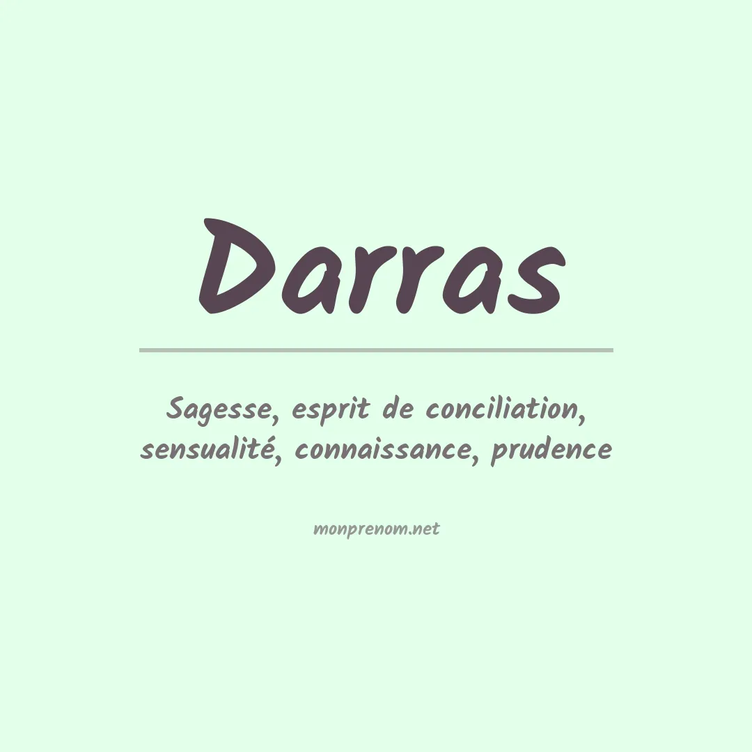 Prénom Darras