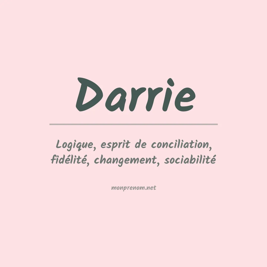 Signification du prénom Darrie